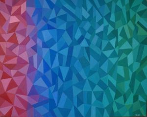 geometrijska kompozicija no 25., 2017., ulje na platnu, 80x100 cm.